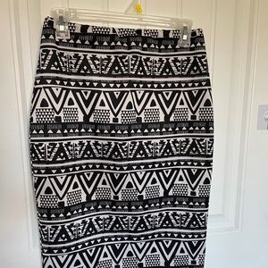 Aztec Print Skirt